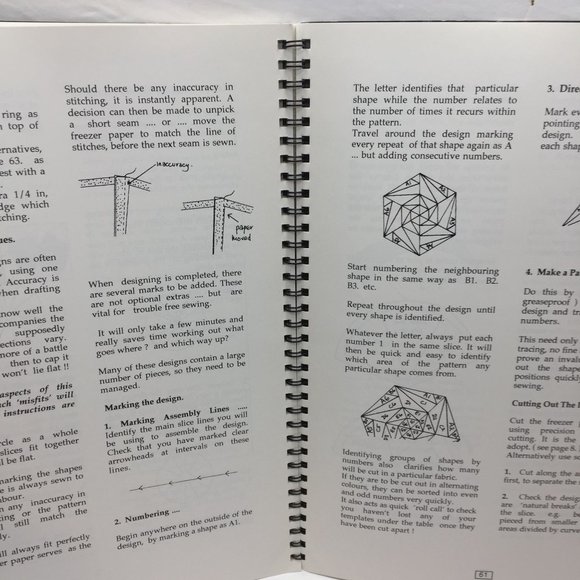 1996 Slice Up A Circle Easy Geometricks Patchworkers Angela Madden Quilts Spiral - Picture 8 of 10